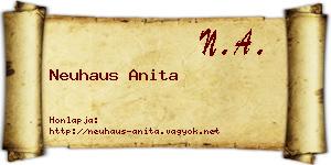 Neuhaus Anita névjegykártya